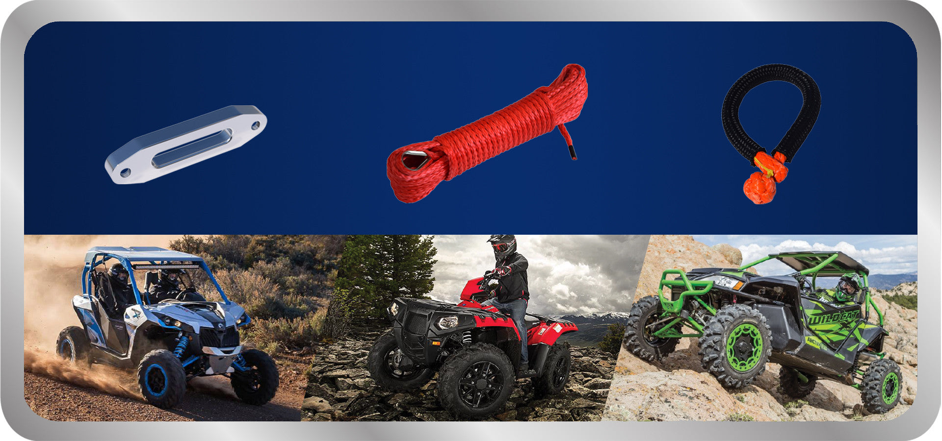 ATV synthetic winch rope