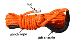Boat Trailer Winch Rope of UHMWPE fiber with Soft Shackle