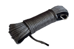 QIQU Grey QIQU 50 ft 1/4 inch (6mm*15m or 1/4''x50') ATV UTV synthetic winch cable rope line