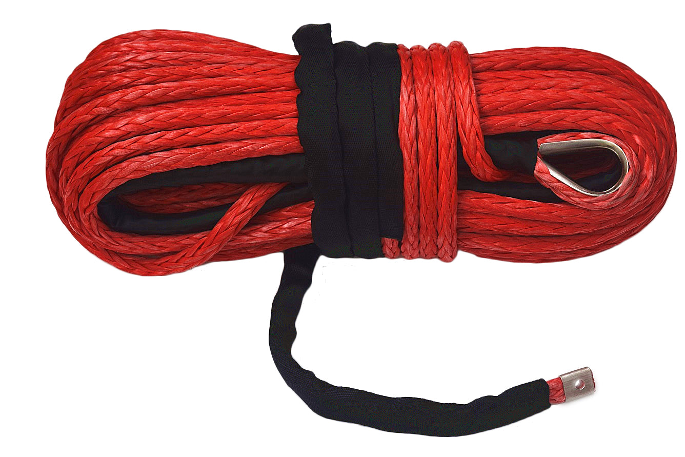 16mm*30m Red Synthetic Winch Rope Winch Cable for Electric Winches of Jeep Pickup Truck