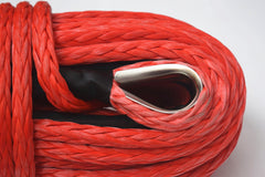 14mm*45m Red Synthetic Winch Rope,Boat Winch Cable Rope for Jeep Pickup Truck