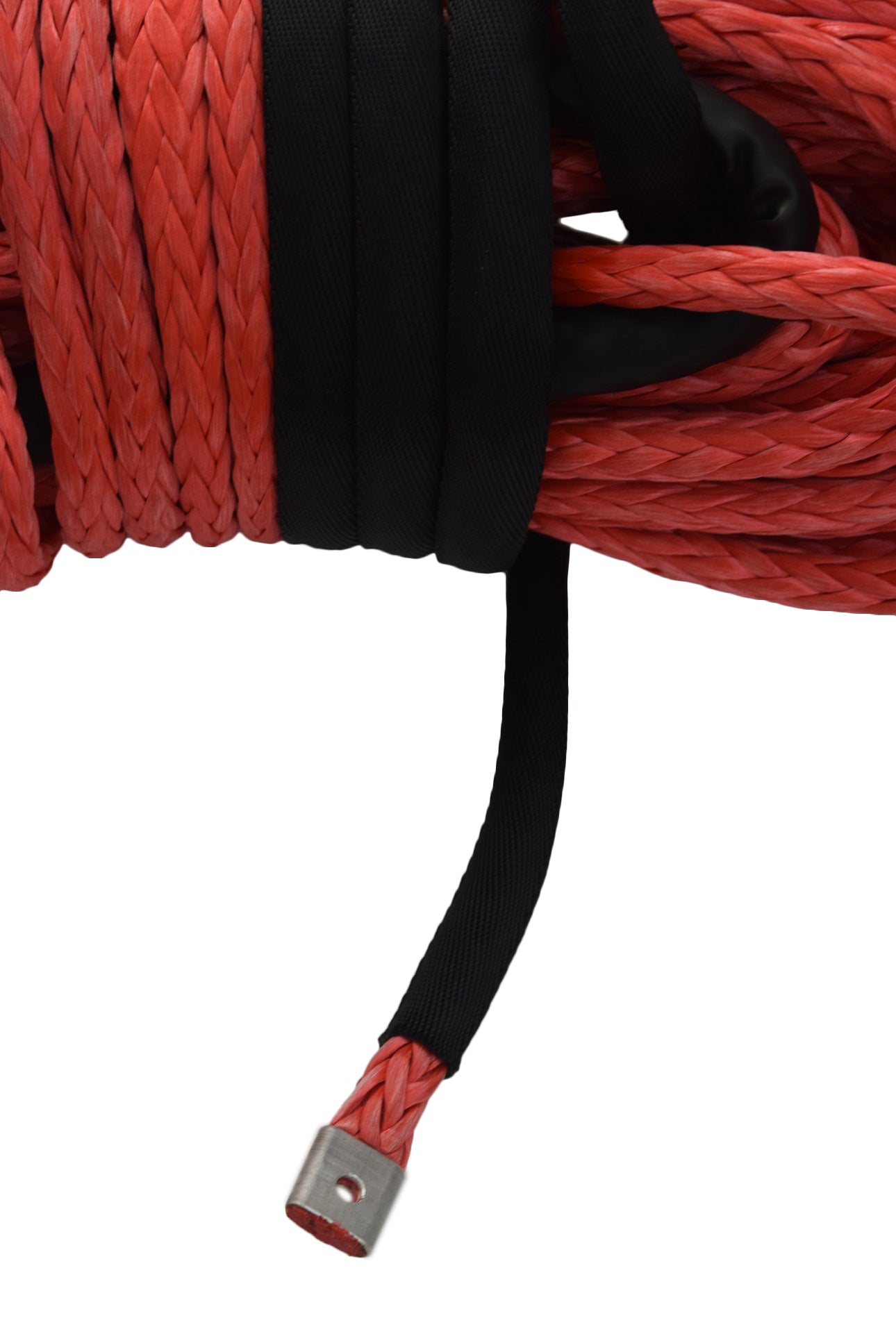 14mm*45m Red Synthetic Winch Rope with Hook,ATV Winch Cable, Offroad Rope