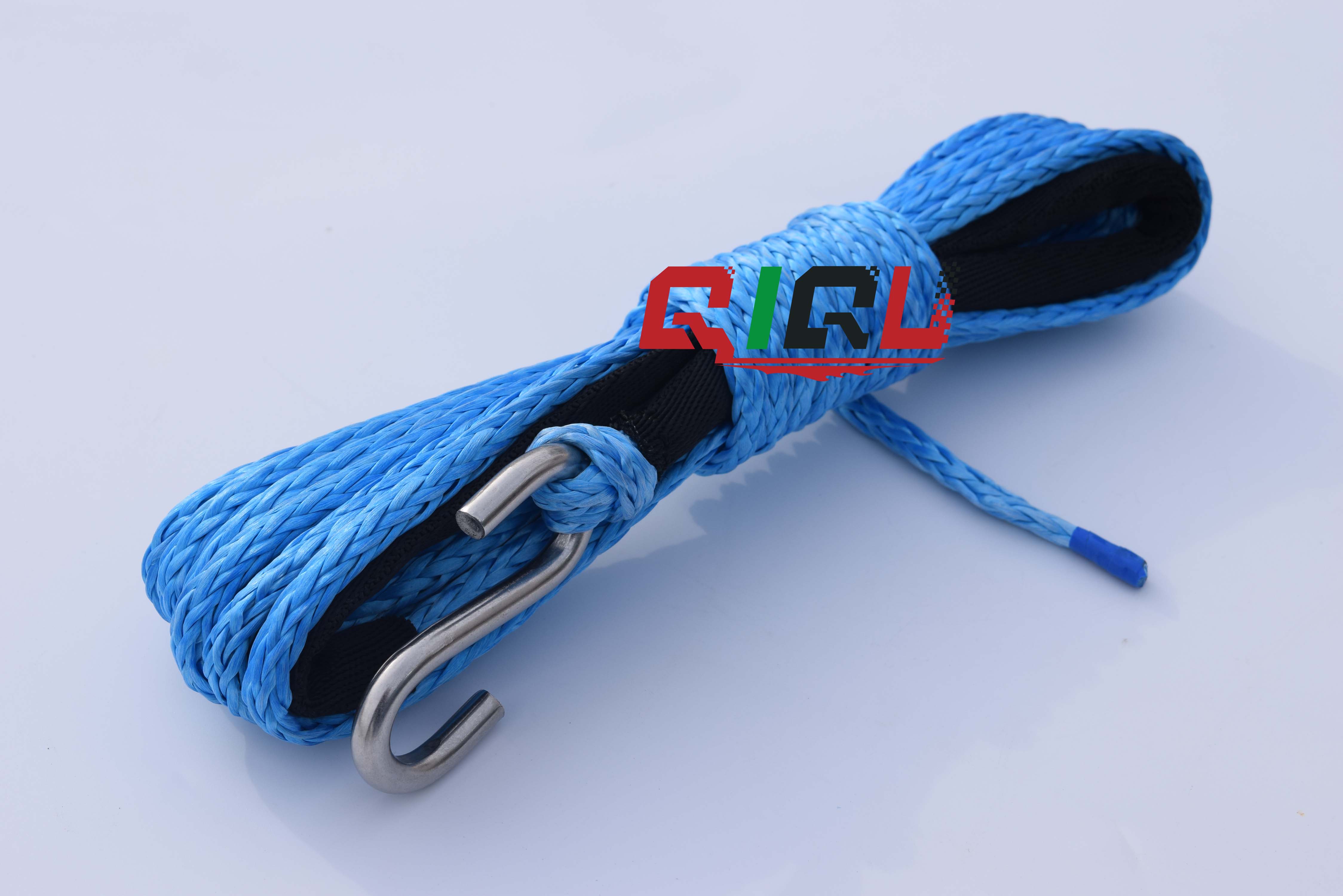 QIQU UHMWPE Trailer Winch Rope with S hook for Trailer Boat