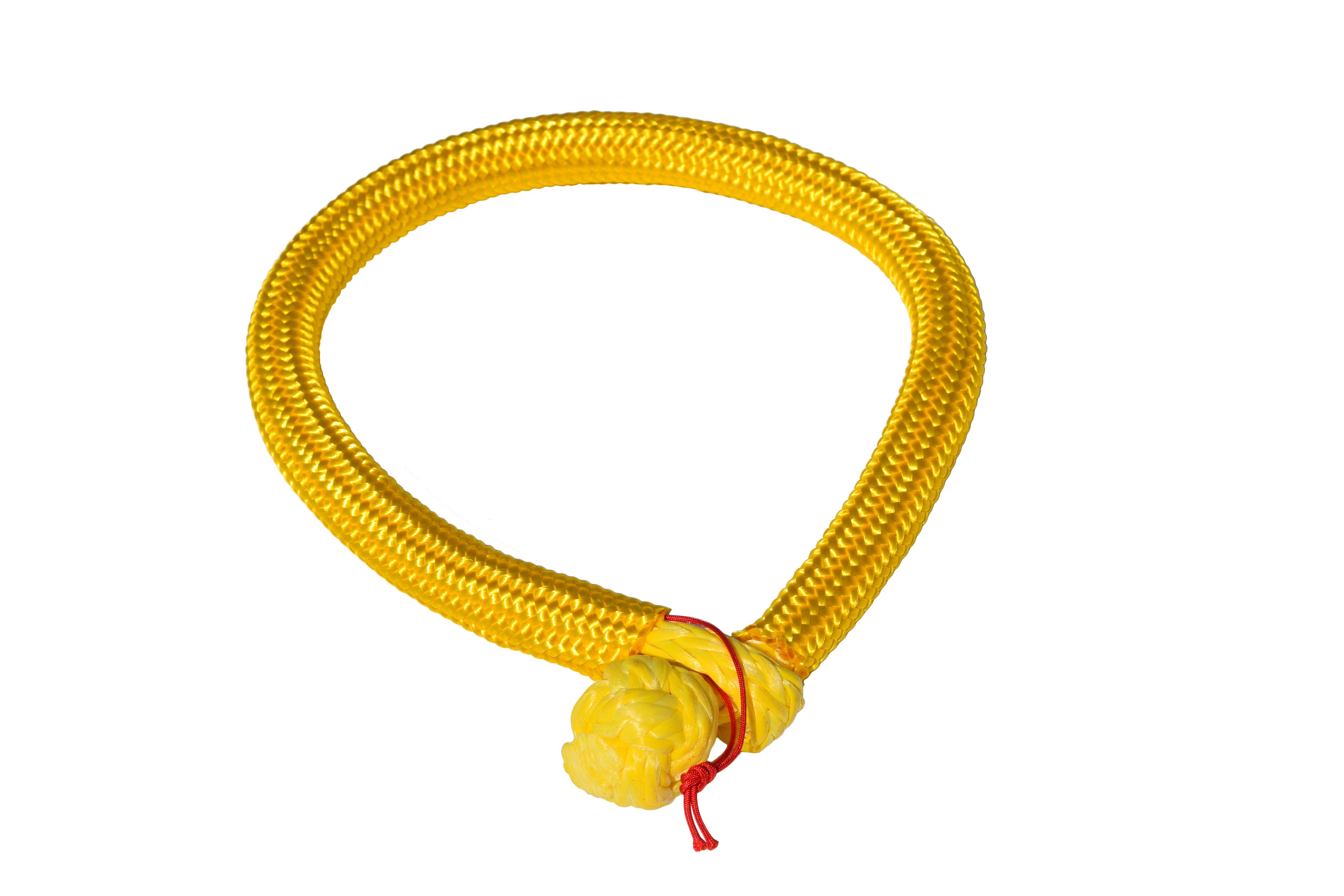QIQU yellow 6mm*150mm UHMWPE Fiber Braided Soft Shackle