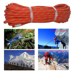 QIQU Nylon Static Climbing Rope for Outdoor Sports such as Mountaineering Ropes Abseiling Rappelling