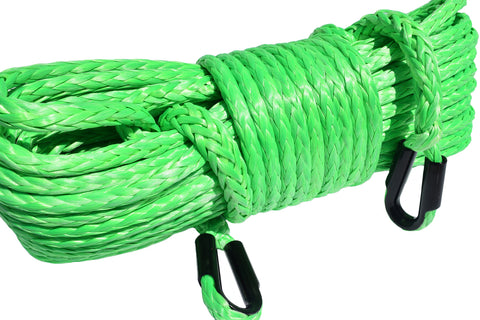 Green 12mm*45m Winch Rope Extension,Synthetic Winch Cable,Replacement Winch Rope,Plasma Winch Rope